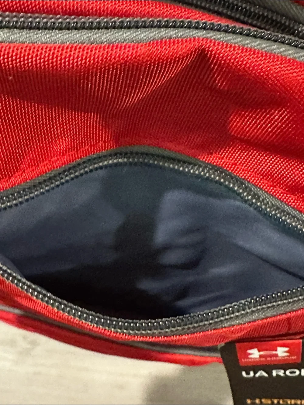 Under Armour Red and Gray Storm1 Backpack